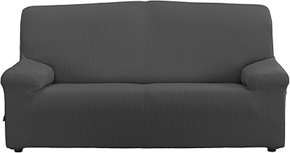 Estoralis Sumatra | Bi-Elastic Sofa Cover | Super Elastic Fabric C/ 11 Dark Grey | for 2 Seater Sofa from 120 to 170 cm | Quality Protector | Super Adjustable