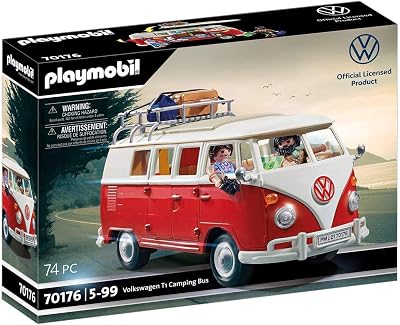 PLAYMOBIL 70176 Volkswagen T1 Camping Bus, para niños a Partir de 5 años