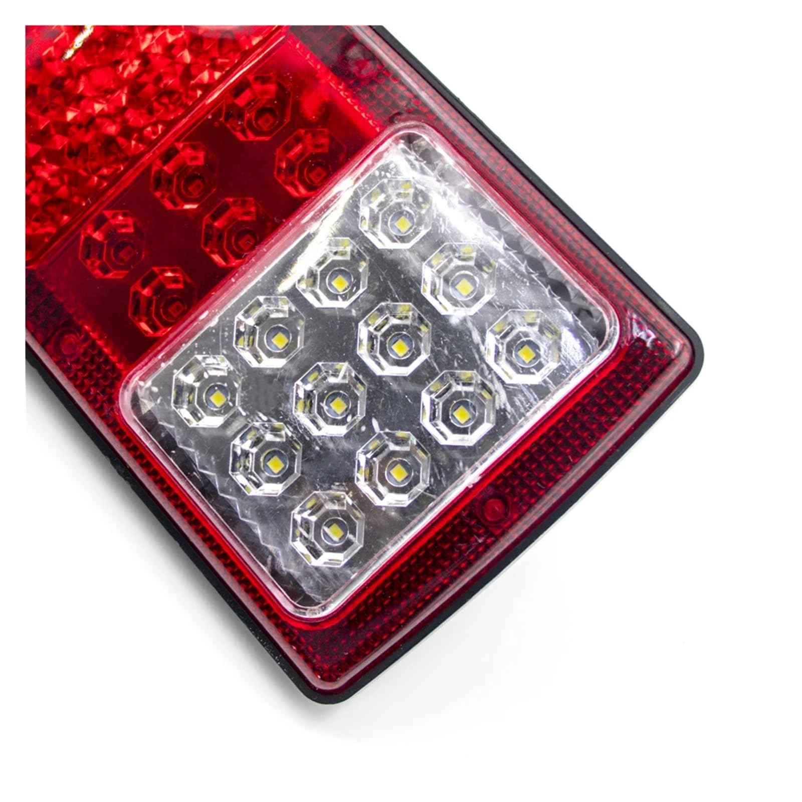 Genérico luces traseras del coche Par de remolque coche 24V 48 LED para camión, luz trasera, parada freno, para giro trasero para señal, 5 funciones