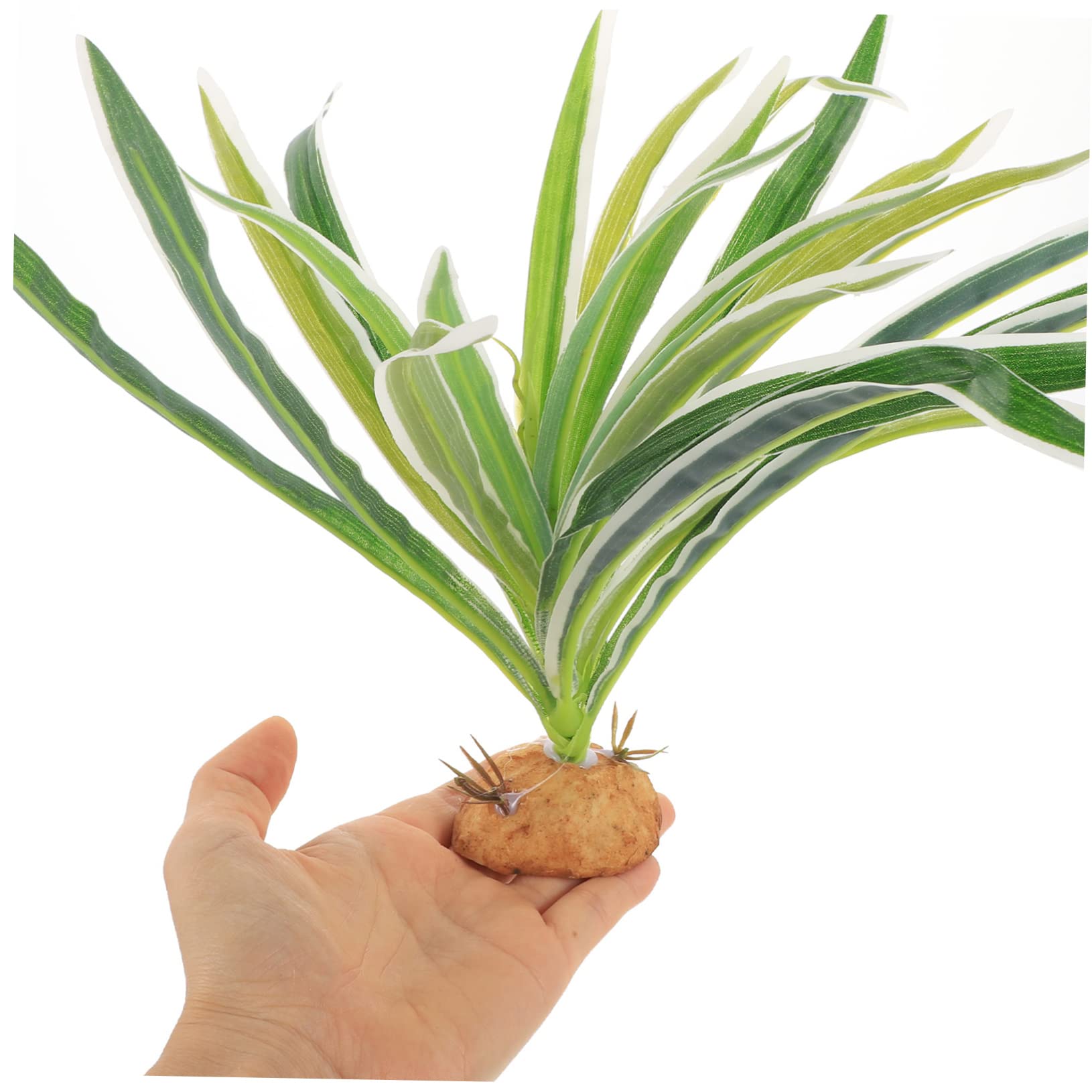 Angoily 4piezas Planta Artificial para Terrario De Reptiles Decoración De Acuario Verde Simulación De Planta para Habitat De Tortugas y Lagartos para Decorar Terrarios y Criaderos De