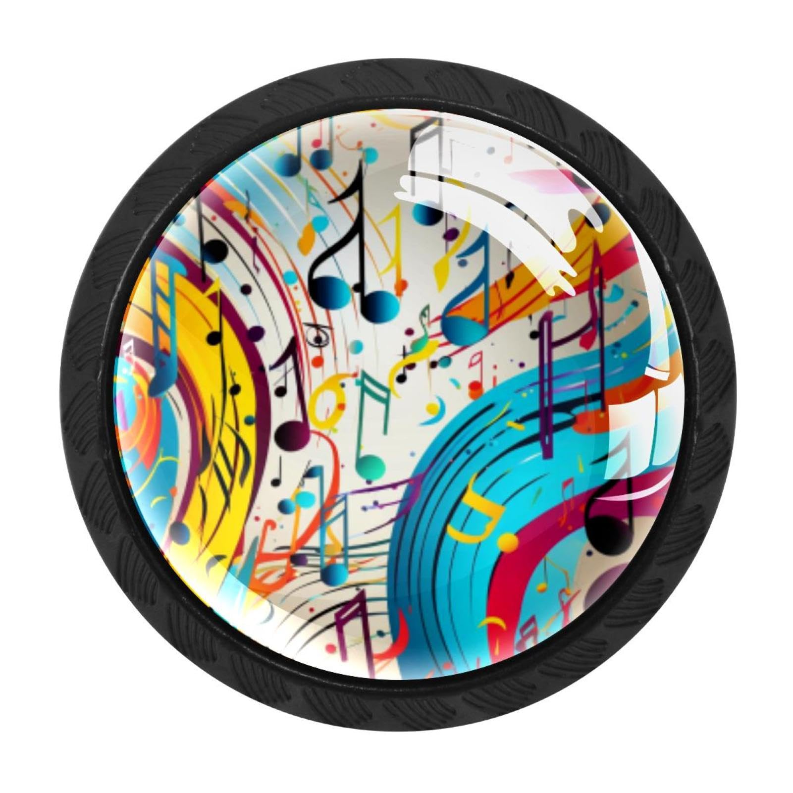Chenzzzz Multicolored 12 4 Pcs Music Note Crystal Glass Cabinet Knob Drawer Pull Handle For Kitchen Cupboard Dresser Wardrobe Etc