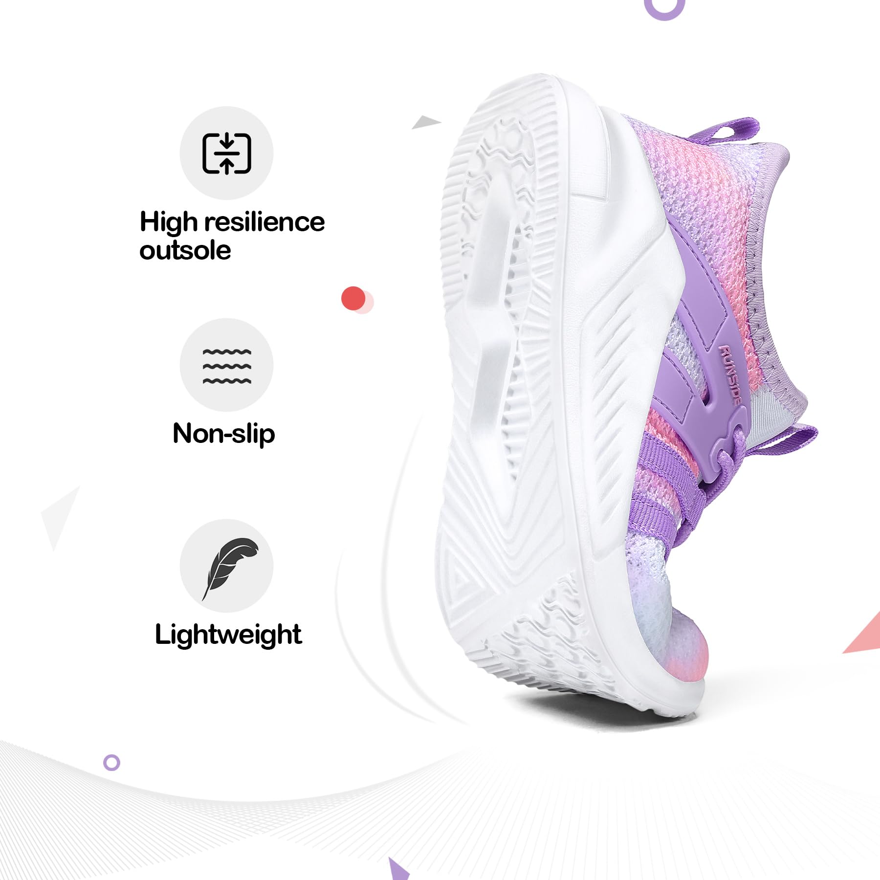 RUNSIDE Scarpe da ginnastica per bambini, da corsa, tennis, atletica, per ragazzi e ragazze (Toddler/Little Kid/Big Kid)