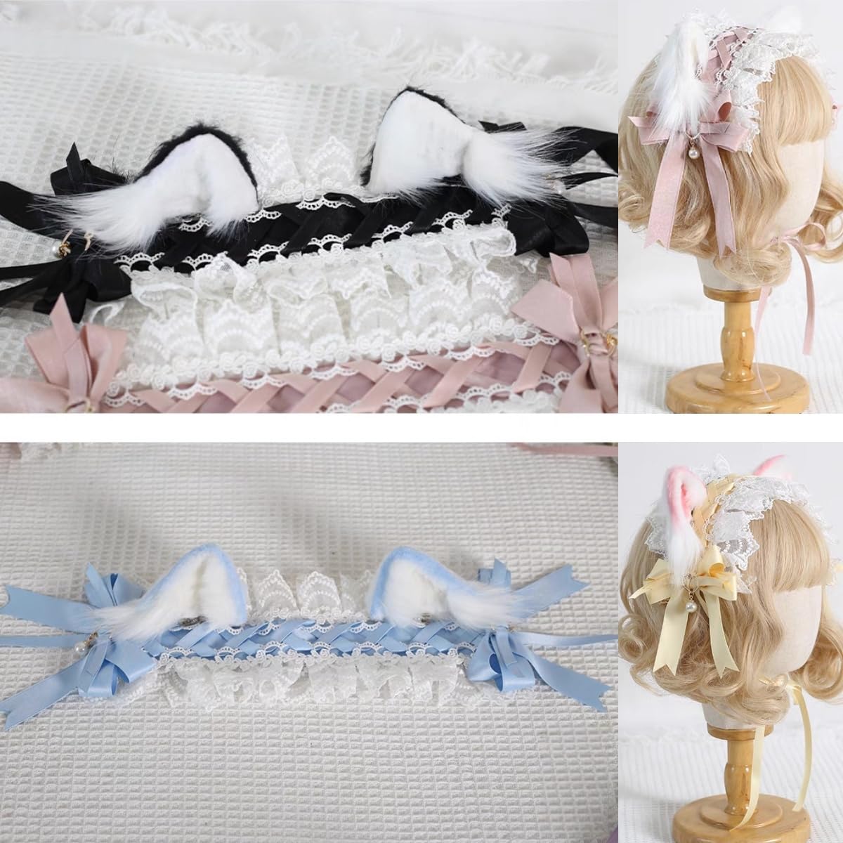 Amazon.co.jp: [Ligwon] ヘッドドレス 猫耳 ネコ耳 カチューシャ 