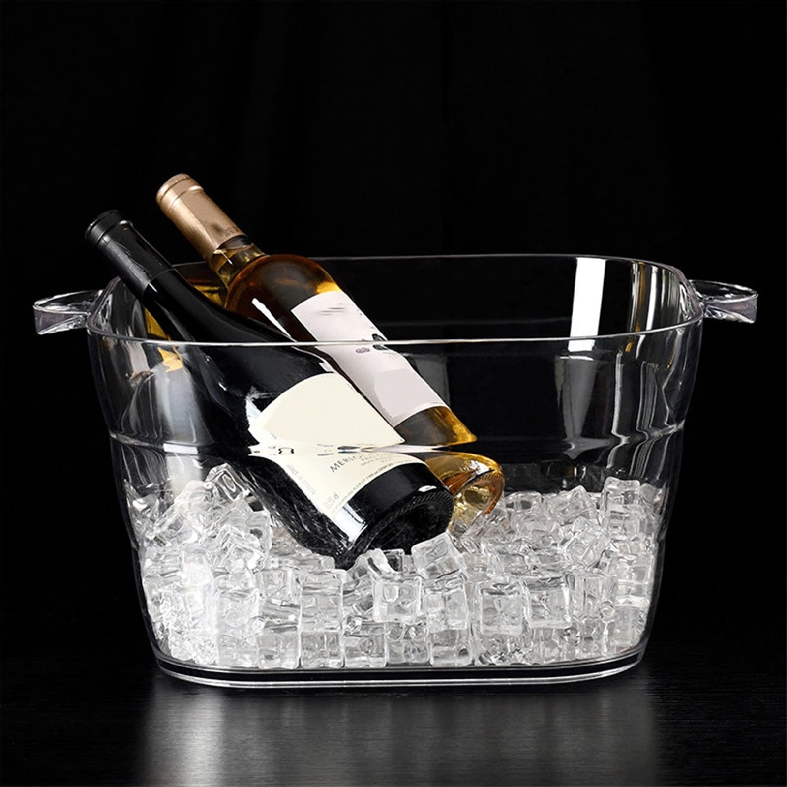 Secchiello per il ghiaccio Secchiello for il ghiaccio in plastica trasparente for uso domestico e ristorante di livello commerciale