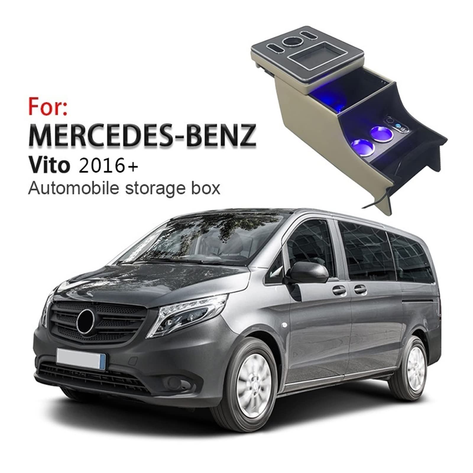 Couvercle de boîte de rangement de tableau de bord Abs côté conducteur gauche, corps large et étroit pour Toyota Hiace banlieue Super Grandia GL 2005 – 2018  34