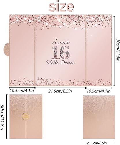 Miniatura 2 de Vlipoeasn Libro de invitados alternativo de cumpleaños de 16 años, decoraciones de cumpleaños de 16 años para niña, libro de firma de fiesta de