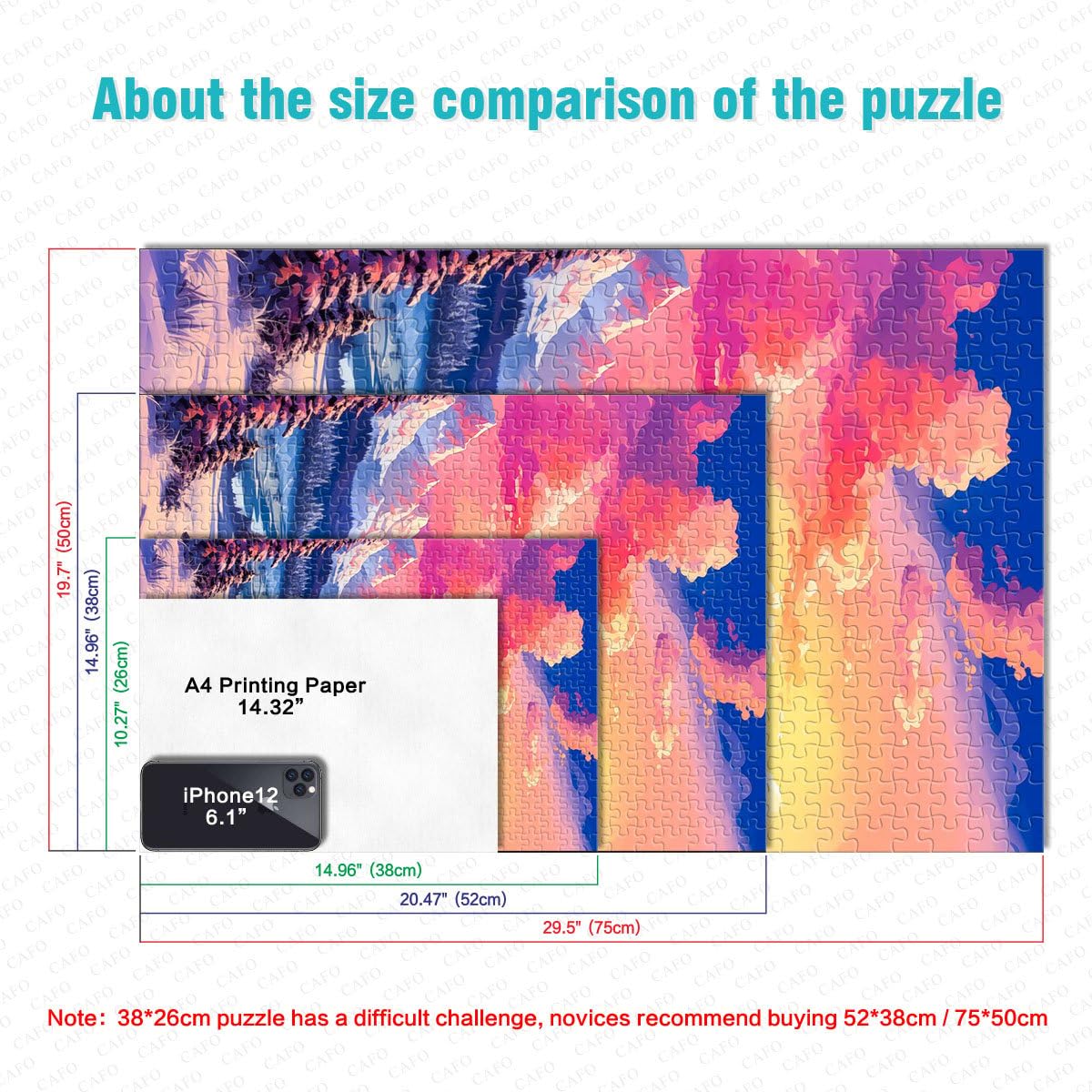 2000-teiliges Puzzle für Erwachsene, Pfad, Schnee, Spielzeug, Denkspiel, ganze Familie, 70 x 100 cm, für Teenager ab 14 Jahren