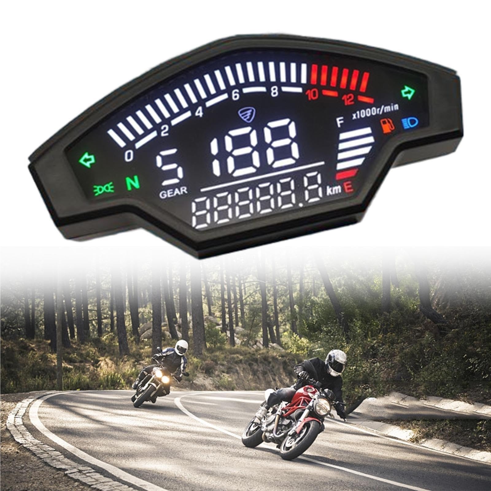 Prędkościomierz motocyklowy Prędkościomierz motocyklowy Obrotomierz motocyklowy Licznik kilometrów pasuje do Vortex200 Prędkościomierz