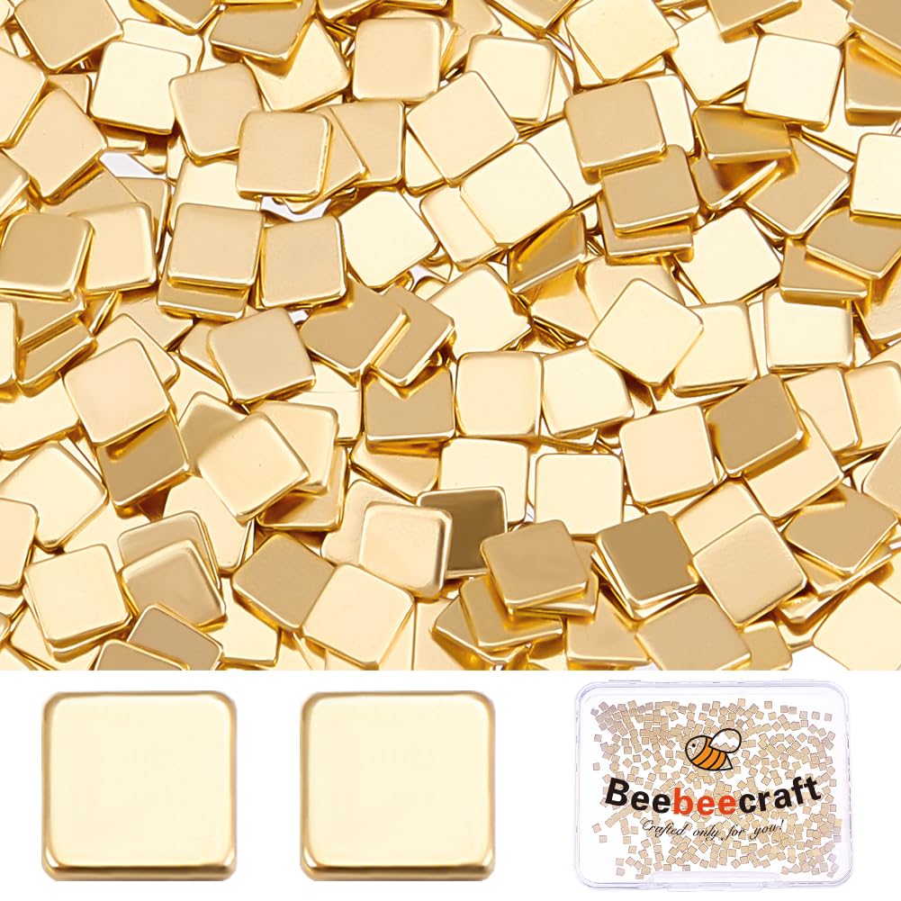 Beebeecraft 1 Box 500Pcs Solder Chips Gold 2x2mm Easy Welding Soldering Precut Chips Tiny Square Low Temp for Jewelry Making Repair