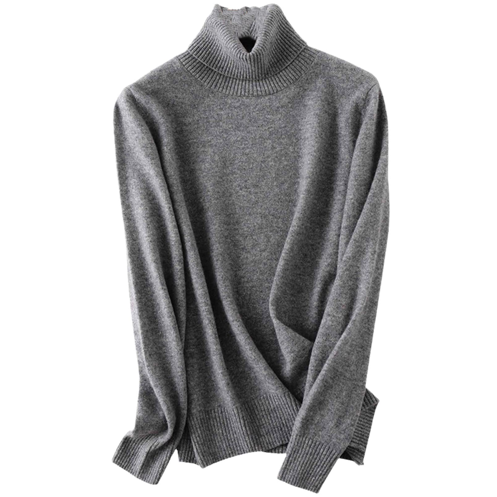 Maglione di lana da donna a collo alto caldo e morbido lavorato a maglia maglione in cashmere