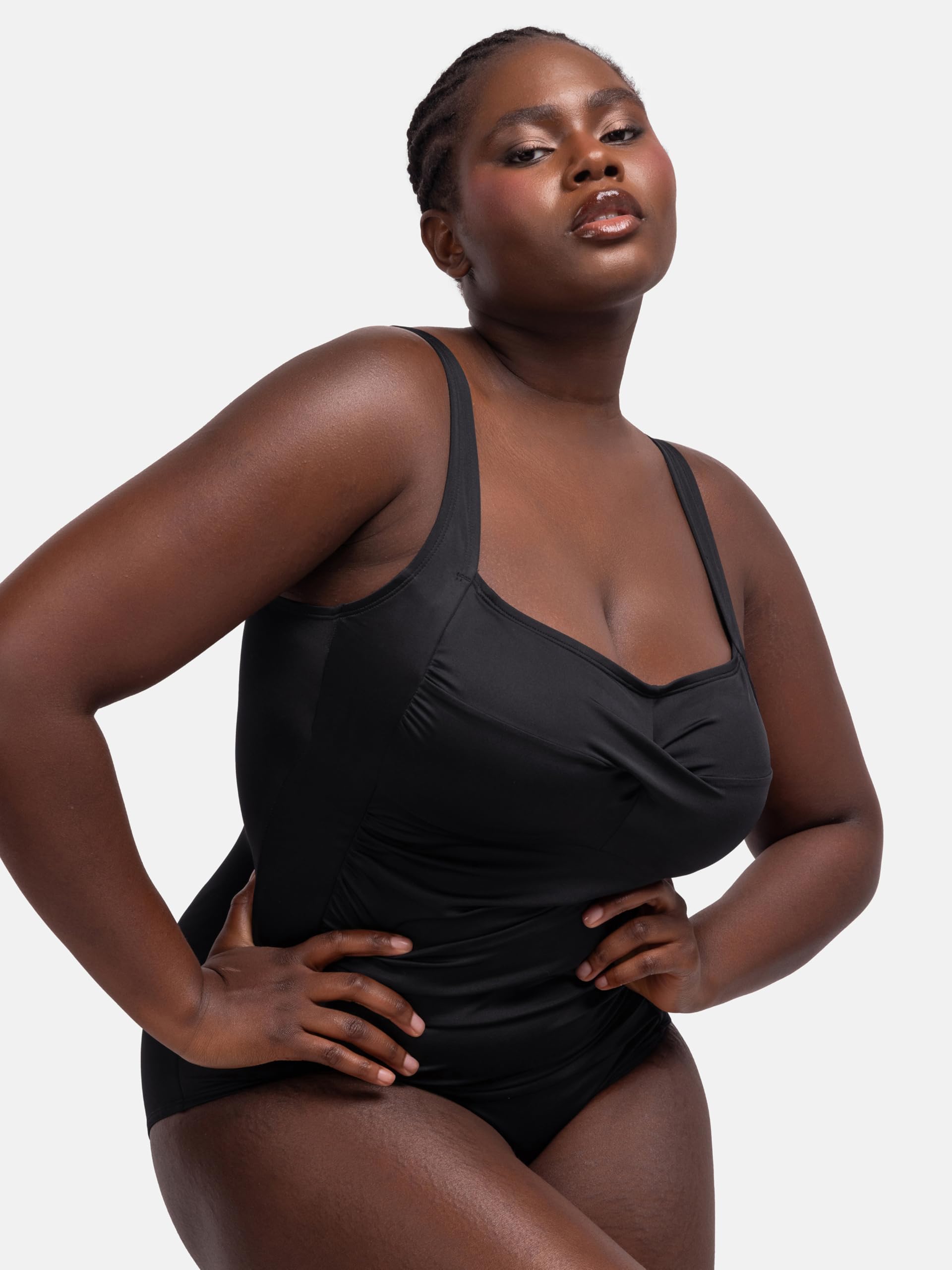 DORINA Fiji-Shaping_Swimsuit Jednoczęściowy damski, czarny, XL