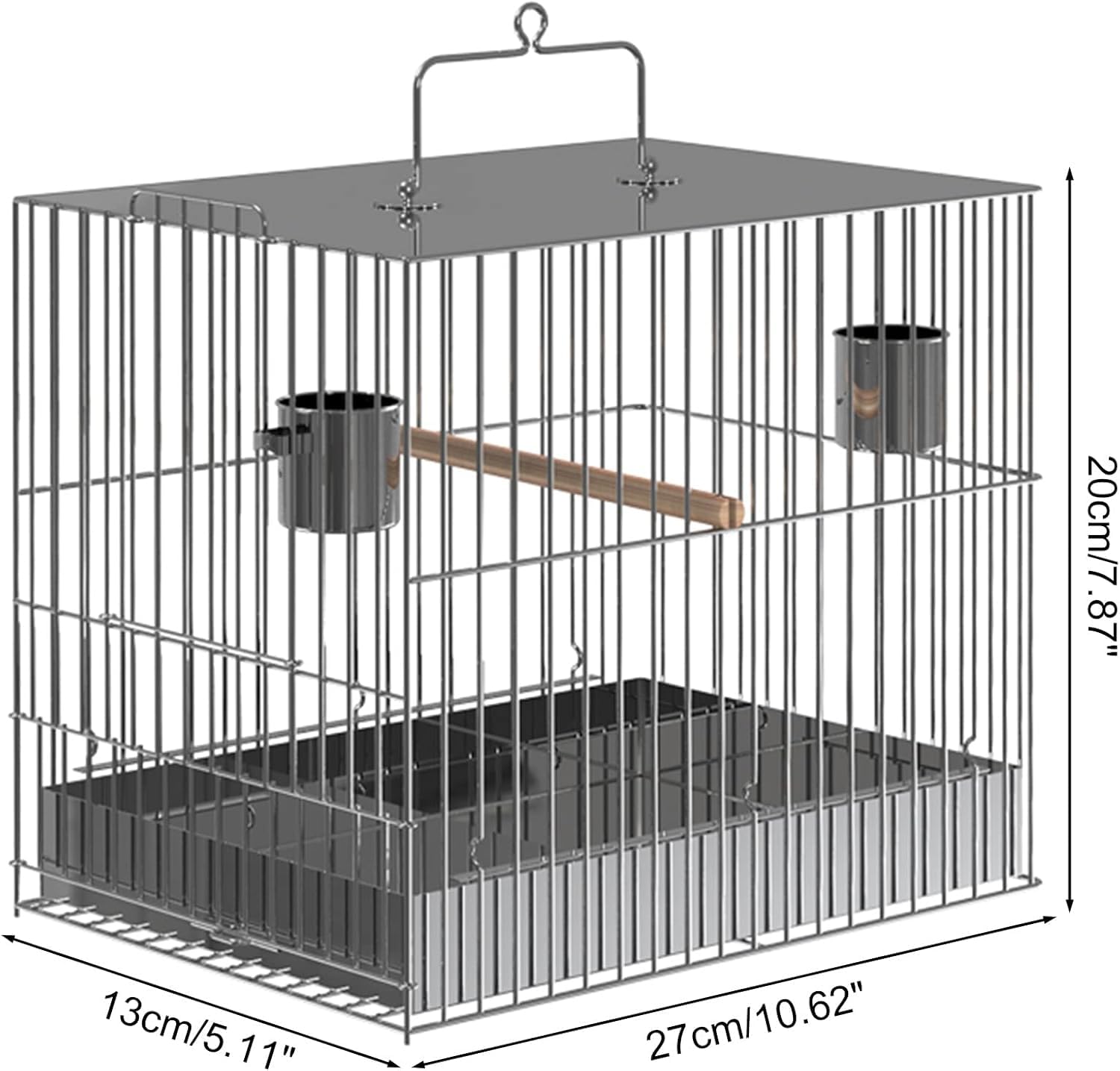 Jaula para Loros, Jaula de Vuelo, Jaula de Metal con Soporte rodante y Bandeja Inferior para cacatúas, periquitos, pájaros, Perchas de Vuelo, Jaula para pájaros