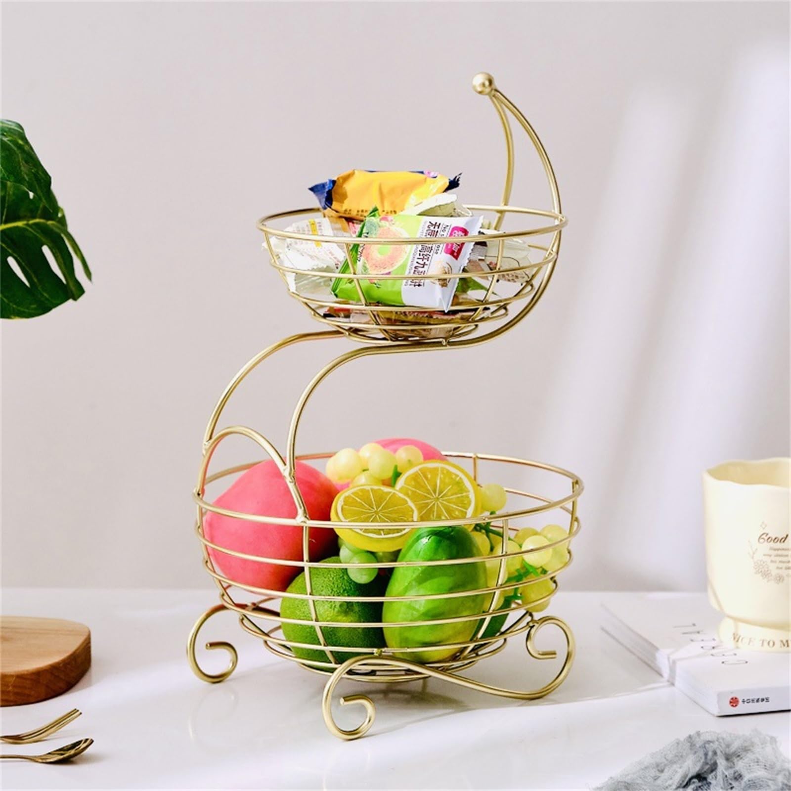 Corbeille à Fruits pour Salon, Assiette à Fruits pour la Maison, la Cuisine ou Le Bureau