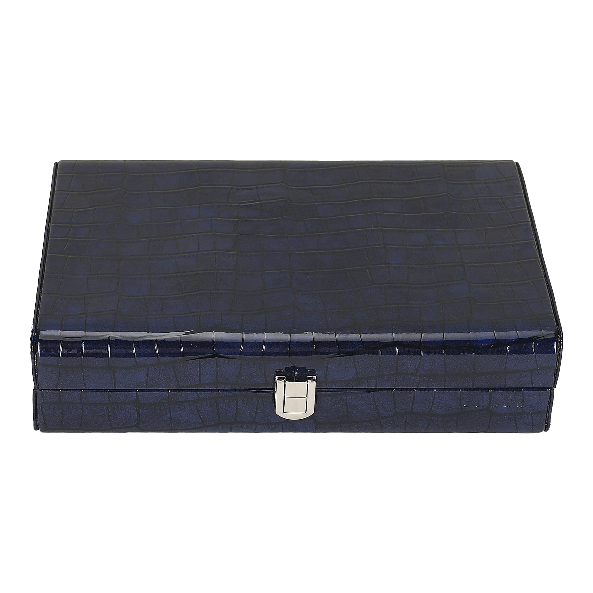 CLADD INTERNATIONAL Vegan Leather Personal Luxury Wrist Watch Organizer Gift Box | Hard Case Smartwatch 6 Slots Storage With Removable Imitation Suede Soft Pillow | Blue (B0CM3N67QM) Amazon Price History, Amazon Price Tracker