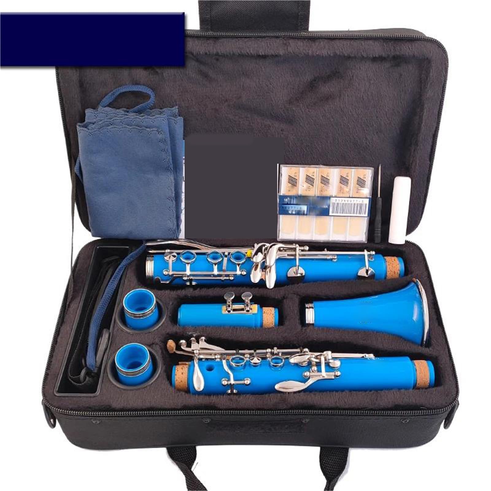 Zestaw Klarnetów Niklowany 17 klawiszowy Klarnet B(Blue)