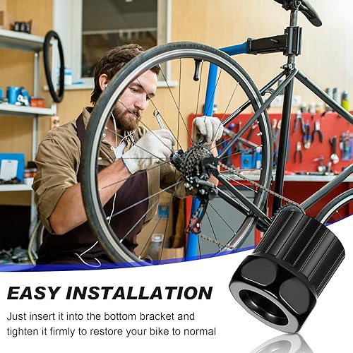 Miniatura 6 de Riakrum Herramienta de eliminación de casetes de bicicleta de montaña, herramienta de bloqueo negro para reparación de 6 uds