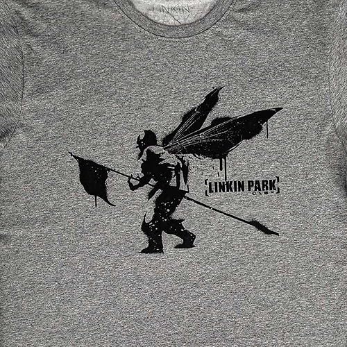 Vista 2 de Camiseta Linkin Park Street Soldier Slim Fit para hombre, color gris