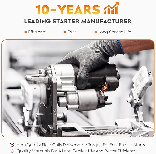 Miniatura 6 de Motor de arranque para Toyota Corolla L4 1.8L 2003-2008, Matrix L4 1.8L 2003-2008, Pontiac Vibe L4 1.8L 2003-2008, 336-1768 SND0295 428000-0340 ND28