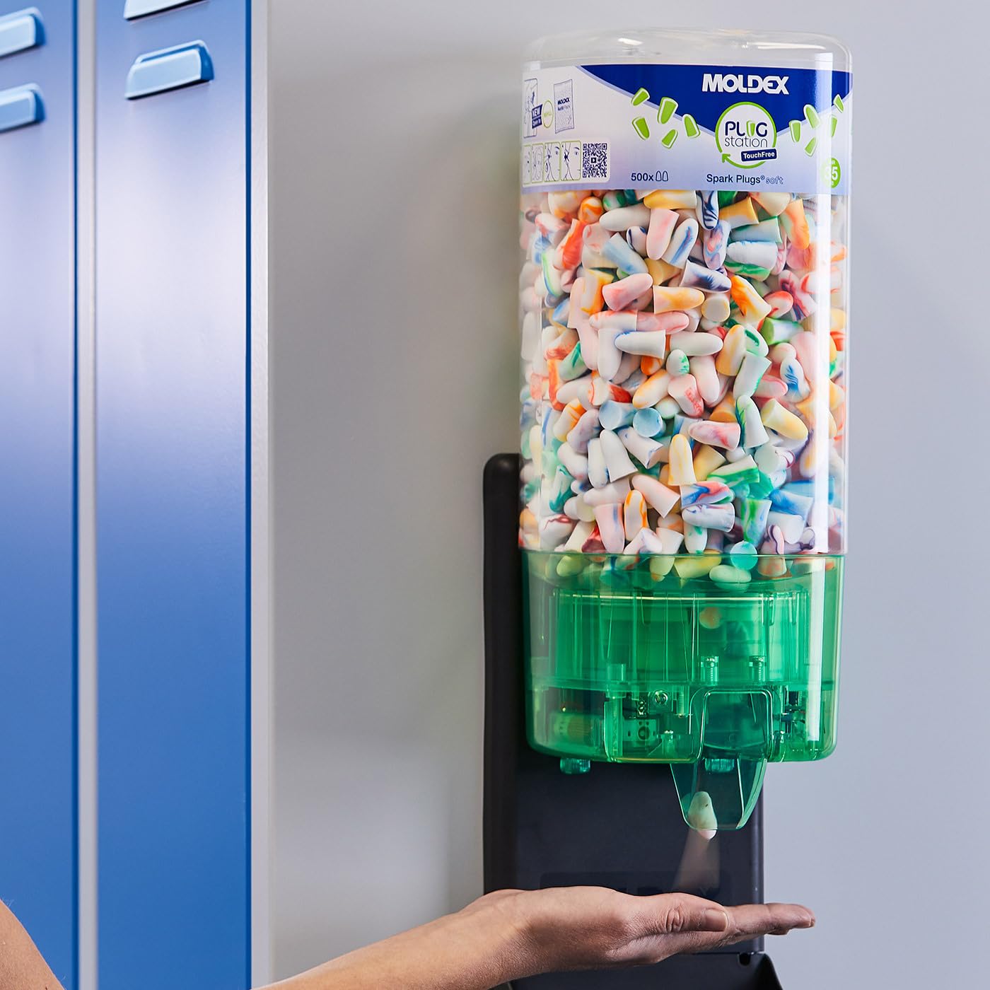 Gehörschutzspender PlugStation TouchFree m.Füllung Spark Plugs (500 Paar) MOLDEX