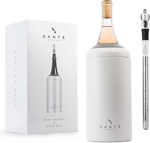 Cubo y palito para enfriar vino, mantiene el vino y el champán refrigerados durante horas, regalo perfecto para los amantes del vino, portátil,