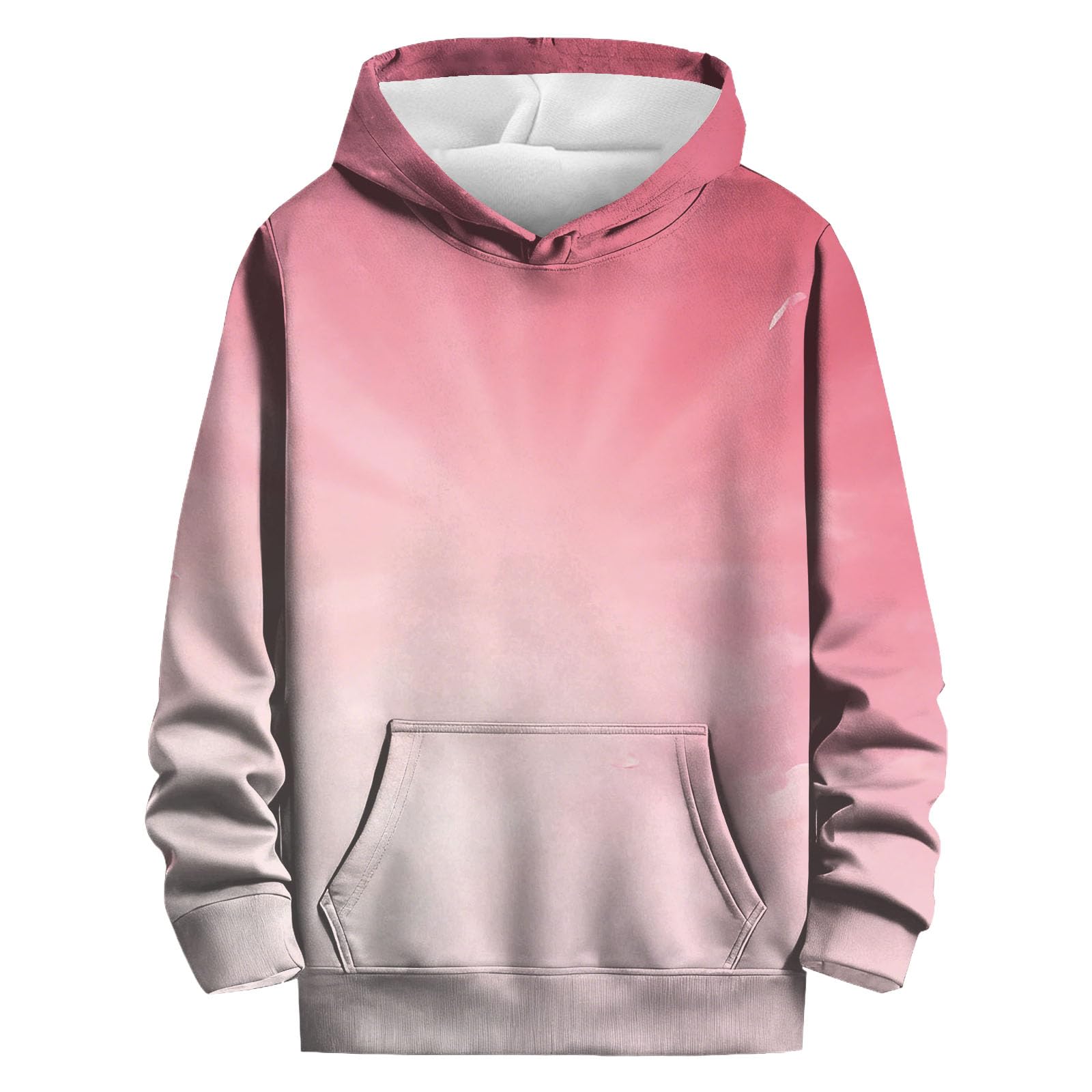 Sudaderas De Hombre Sudadera con Capucha Tela, Informal, Moderna Y Estampado Completo para Blancas (Pink, M) Mangas El Sol Disfraz Vigilante La Playa Camisa Manga Larga Jersey Corta Ropa