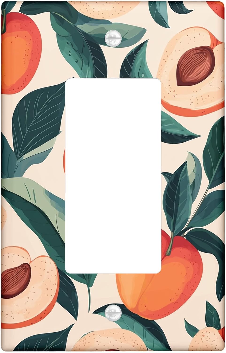 Peach Blossom Light Switch Cover Plate, Warm Peach Fruits for Home