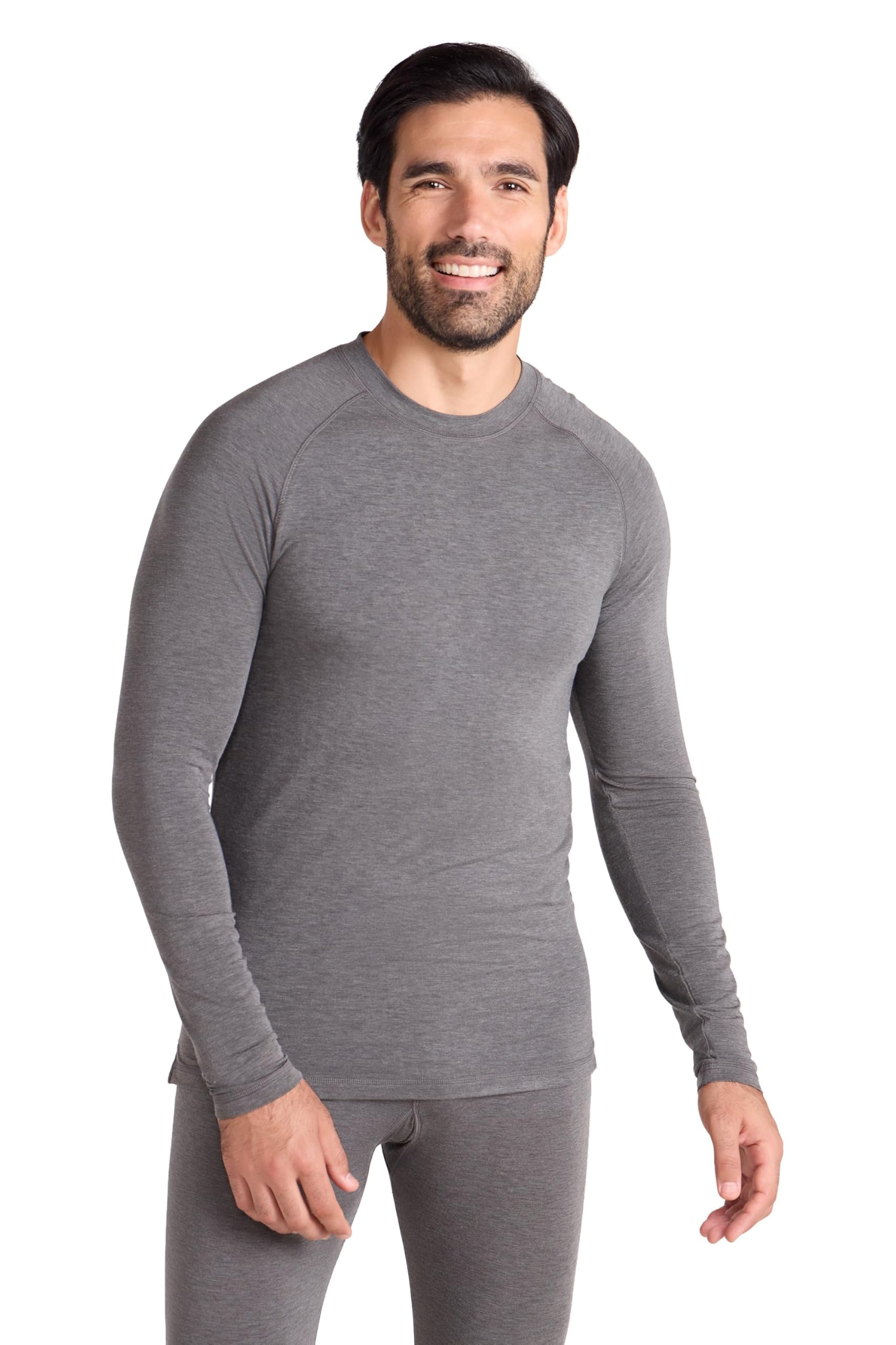 Mountain Warehouse Keep The Heat Mens Thermal Top - Lightweight, Isotherm & Moisture Wicking Baselayer - Winter Camping, Outdoors, Travelling & Hiking Charcoal M