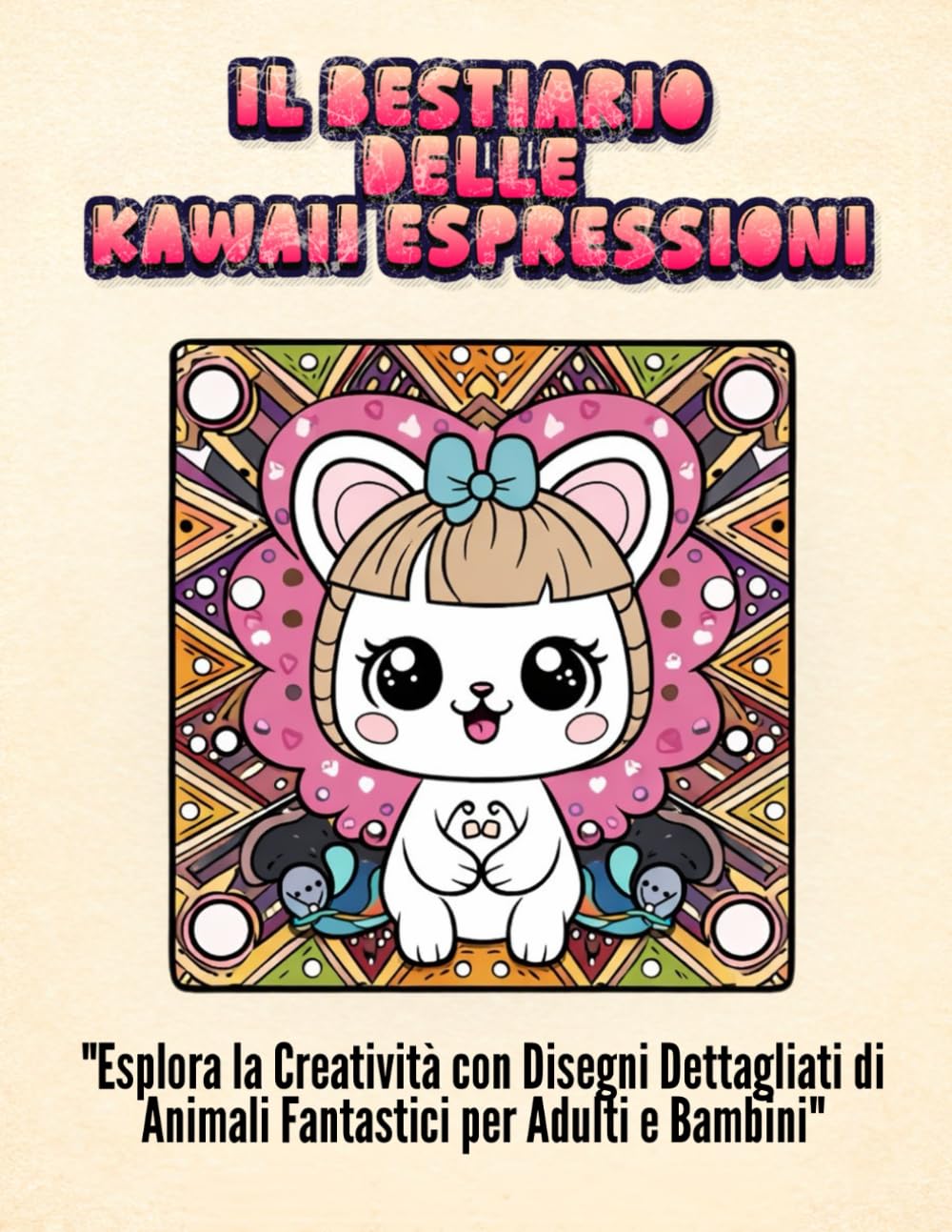 Quaderno da Colorare Bilingue:Italiano-Inglese: Scopri il Mondo Incantato degli Animali Kawaii: Un Viaggio Bilingue di Colori e Fantasia!