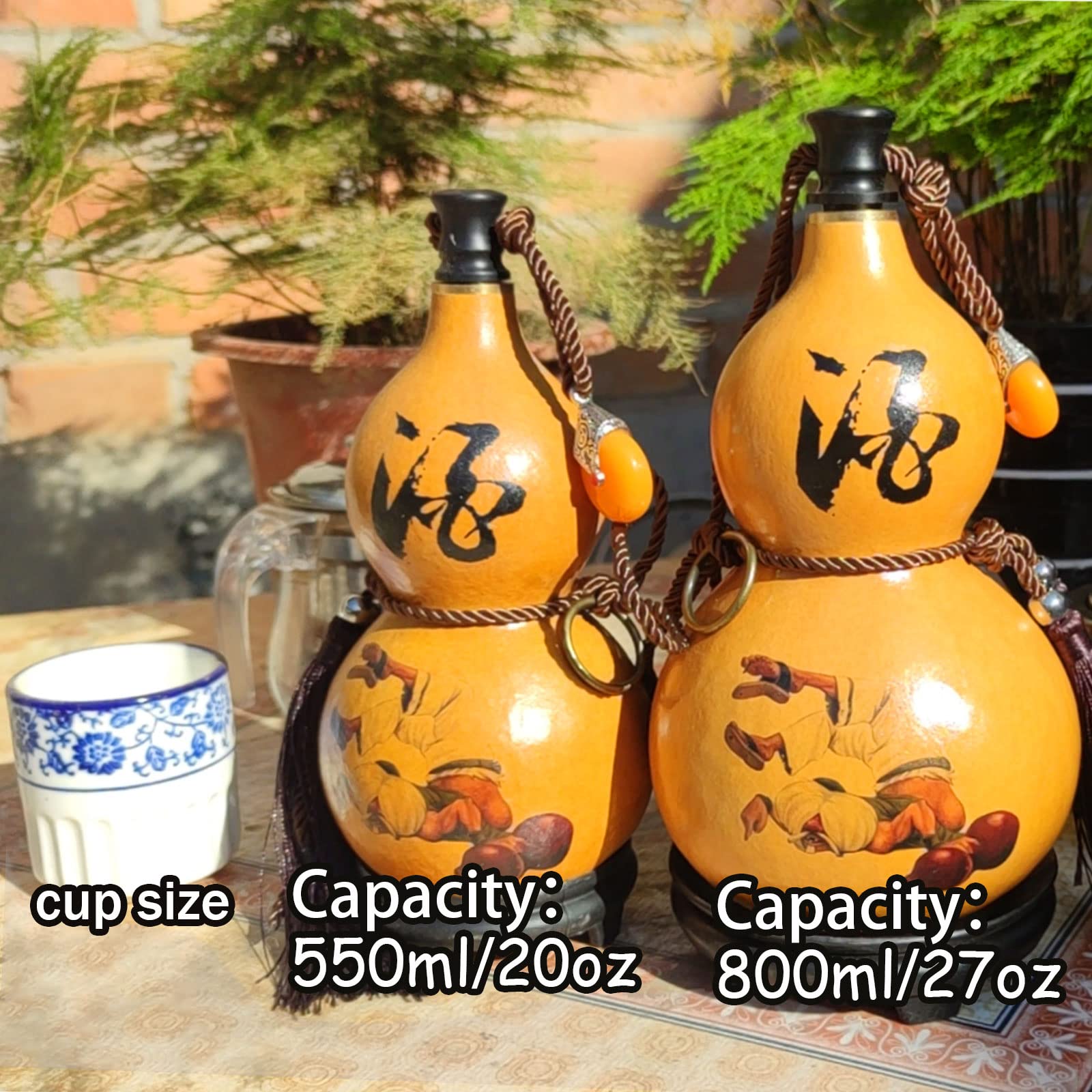 アイドル [2024 DALMAJUNG] Gourd Bottle & Cup Set KNVSS Gourd Sake Water Bottle Pot, Gaara Outdoor Drink Kettle