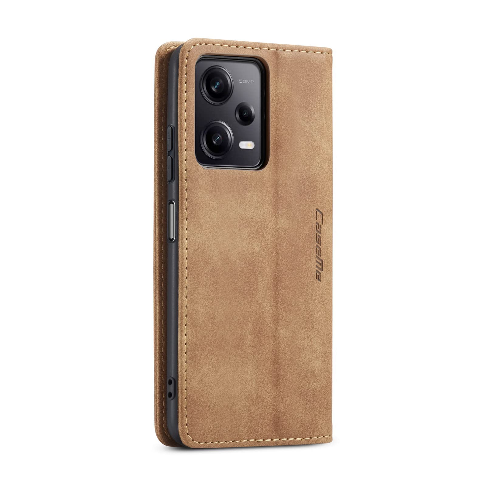 DEDUX Custodia Portafoglio In Pelle Per Xiaomi Redmi 12 | Slot Carte, Supporto, Chiusura Magnetica, Marrone - 2