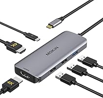Docking Station USB C to Dual HDMI Adapter, USB C Hub Dual HDMI Monitors for Windows,USB C Adapter with Dual HDMI,3 USB...