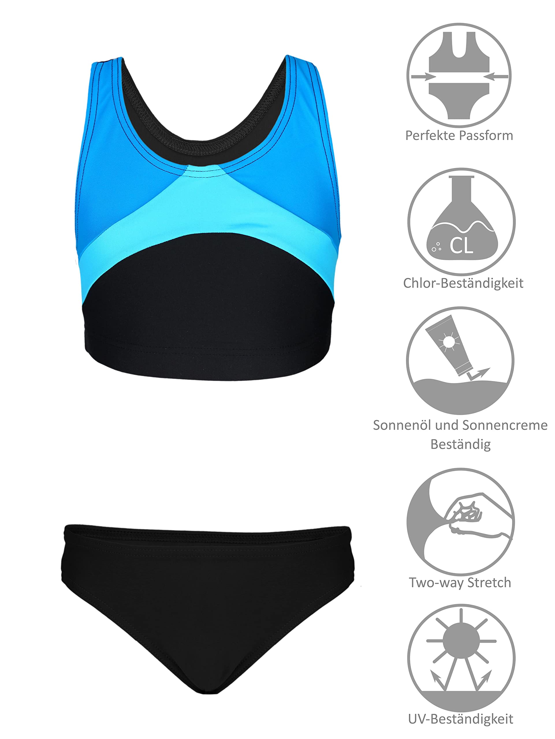 Aquarti Bikini Deportivo para Niña Bañador Completo Dos Piezas
