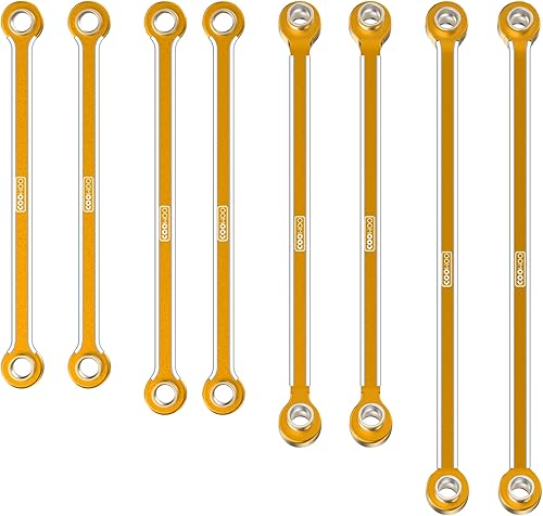 COOWOO Varillaje RC, juego de eslabones de chasis de alta liquidación, piezas de actualización para 118 UTB18 RC Crawler Car, hecho de aleación de