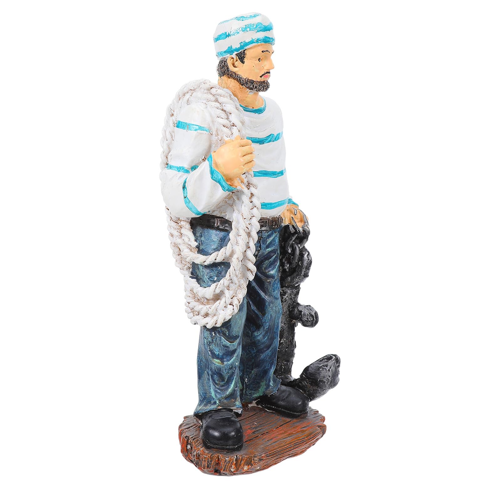 LIFKOME Figurka Dekoracyjna Marynarza Dekoracja Domu Kapitan Dekoracja Z Żywicy Śródziemnomorskiej Miniaturowe Figurki O Tematyce Plażowej Miniaturowe Domki Dla Lalek W Stylu