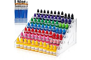 Acrylic Paint Organizer Box (7 Layers) & Paint Brush Holder for Paint Storage