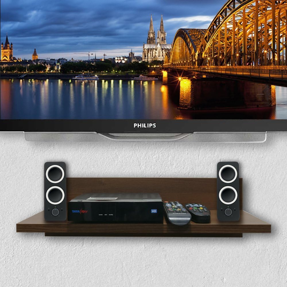 A10 Shop Sigma X50 TV Set Top Box/DVD Wall Shelf (Walnut)
