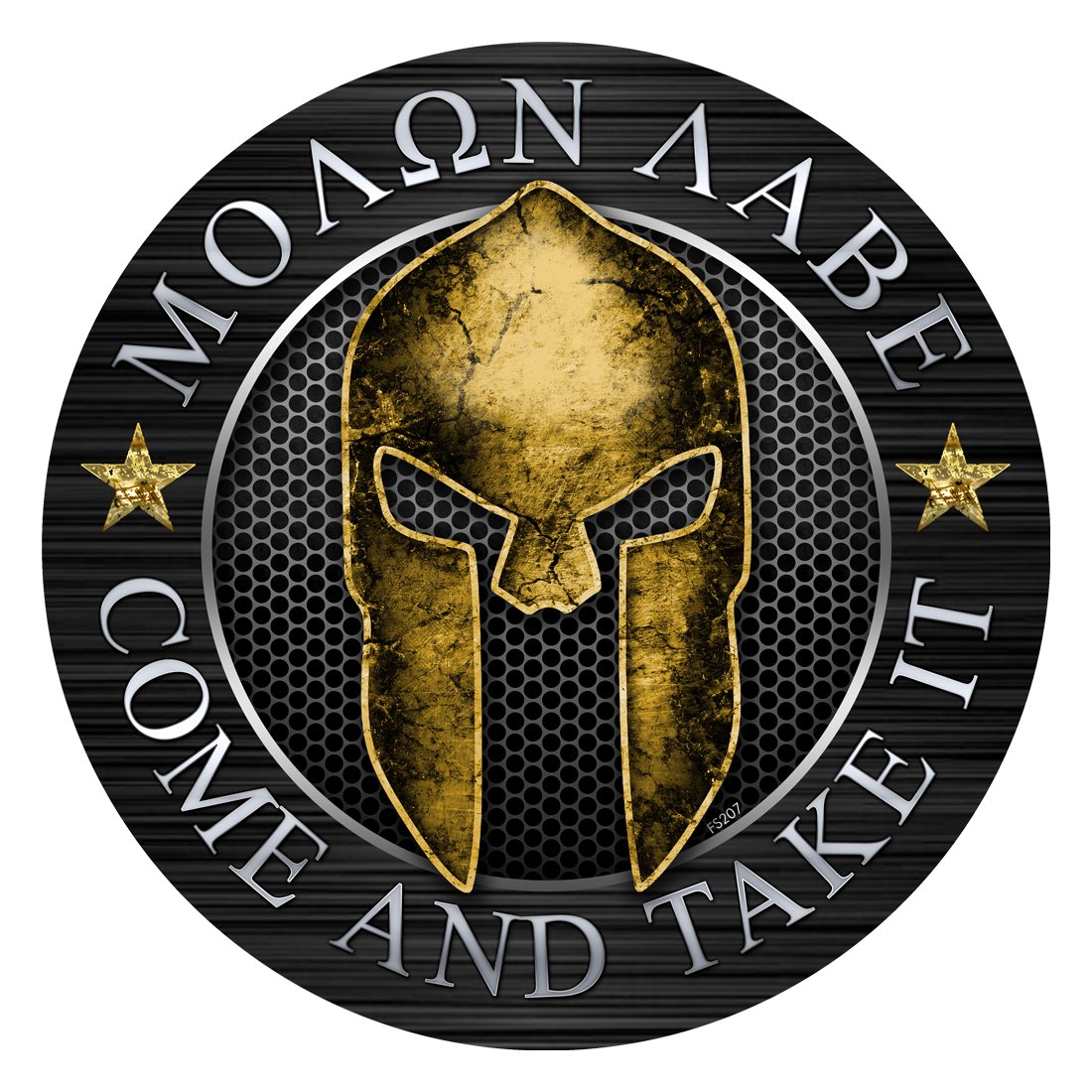 Molon Labe Spartan Circle Sticker - 18 Inch