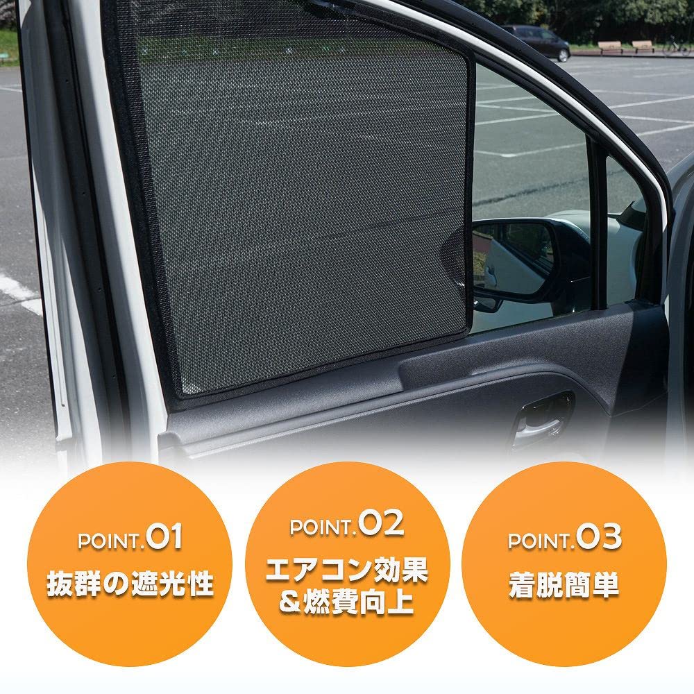 トヨタ　シエンタ　10系用　メッシュサンシェード　7枚セット PARTSTEC - パーツテック / 10系 シエンタ 7人乗専用 メッシュ