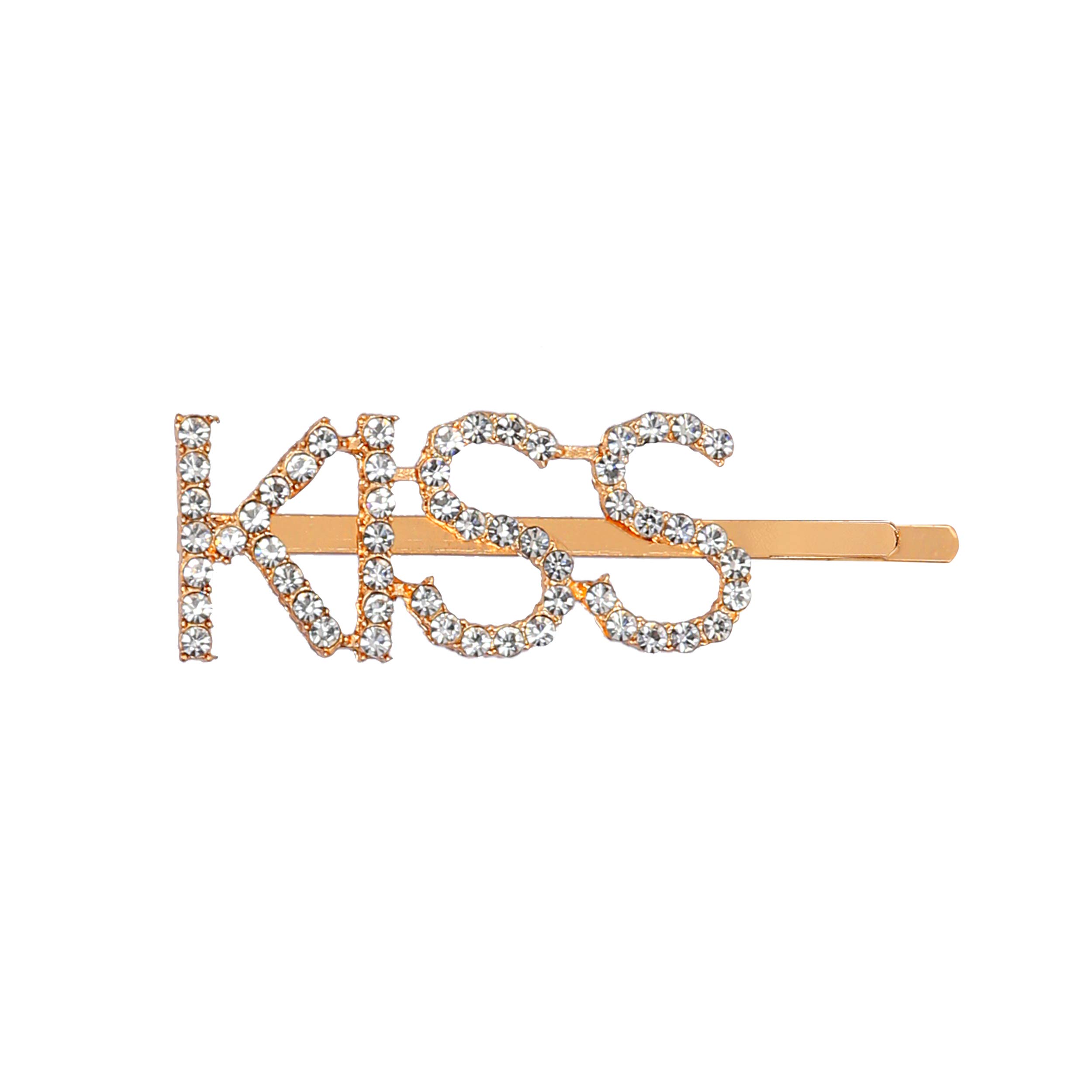 Women's Golden Crystal Hair Pin & Clip Combo, Elegant Set