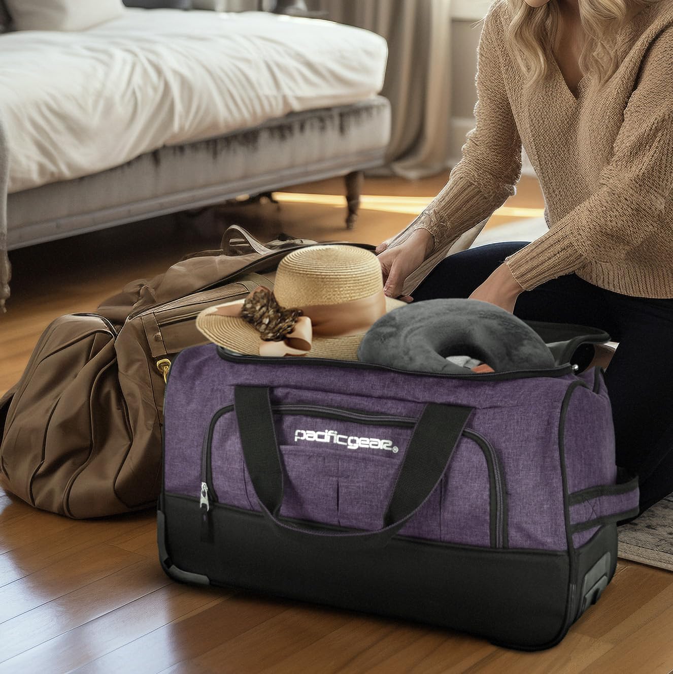 Pacific Gear Reisetasche mit rollenden Rädern