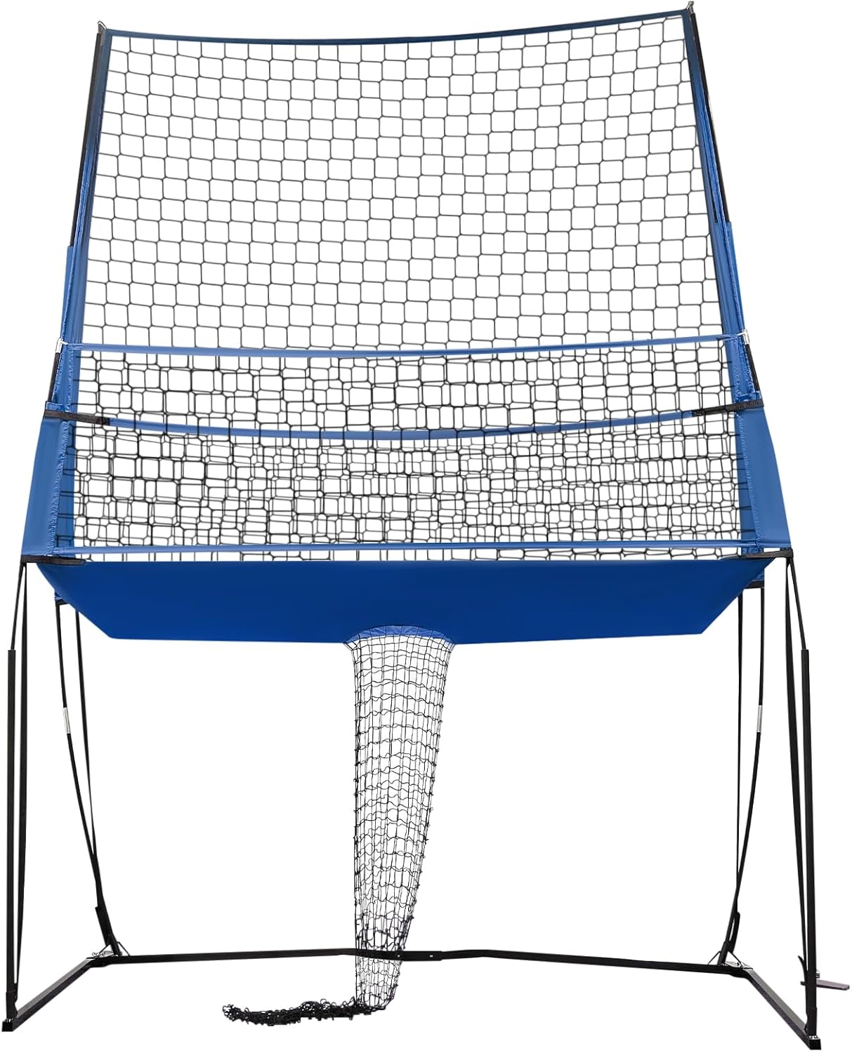 Volleyball Training Net, Adjustable Height Practice Net with Carrying Bag, Blue Volleyball Trainer Equipment Nets for Home, Gymnasium, School, Playground