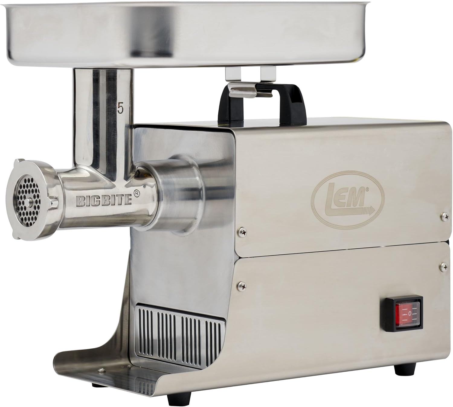 LEM Products BigBite #5 Meat Grinder, 0.35 HP Stainless Steel Electric Meat Grinder Machine, Ideal for Occasional Use Grinder #5