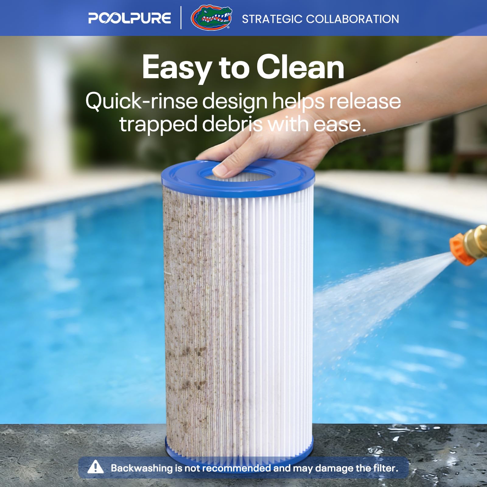 POOLPURE Filtr zastępczy do typu A lub C, kompatybilny z Intex 29000E/59900E, łatwy zestaw filtrów basenowych, letnich ucieczek lub letnich fal nad basenami ziemnymi, 12 sztuk
