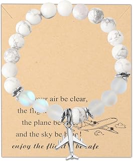 Airplane Bracelet Aircraft Pendant Flight Attendant Jewelry New Pilot Graduation Gifts for Aviation Traveler Fly Safe Gifts