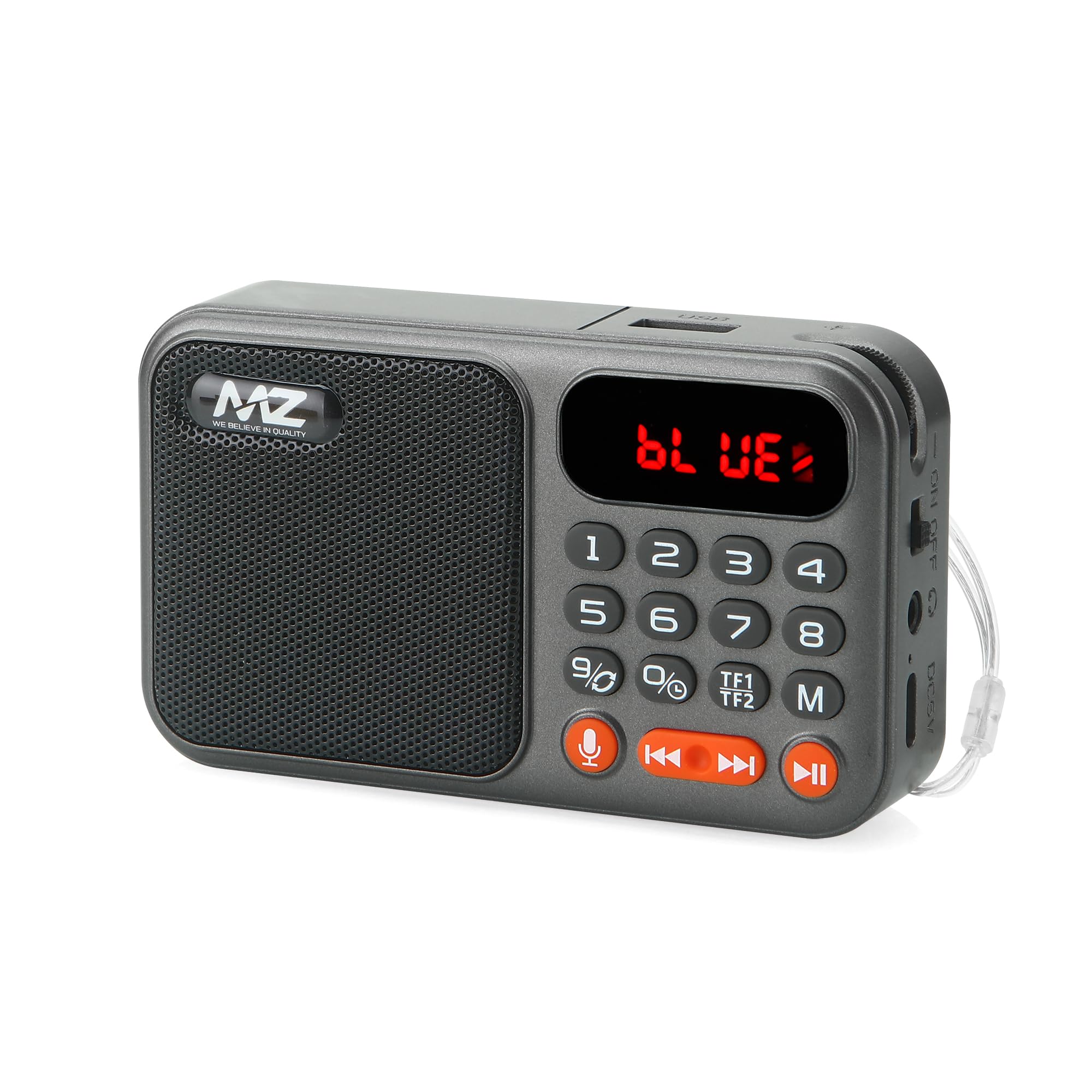 MZ M7 REC (FM Super Radio) with Recording/Bluetooth/USB/Aux/TF Card Functions 5W Power & 1200mAh Battery-image-23