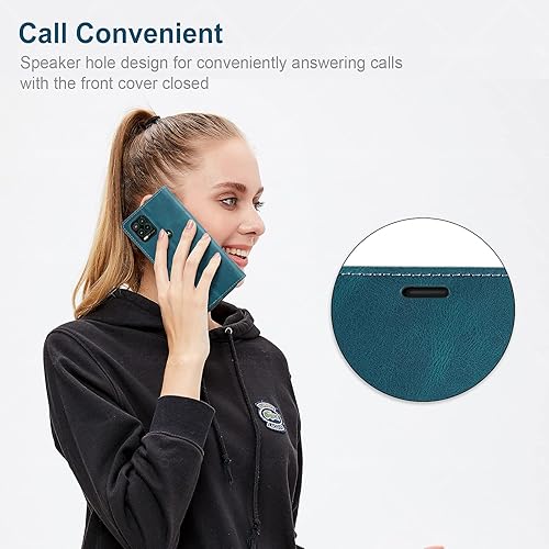 Miniatura 8 de HAII Funda para Moto G Stylus 5G 2021, de piel sintética, con tarjetero y soporte, cierre magnético, a prueba de golpes, para Motorola Moto G Stylus