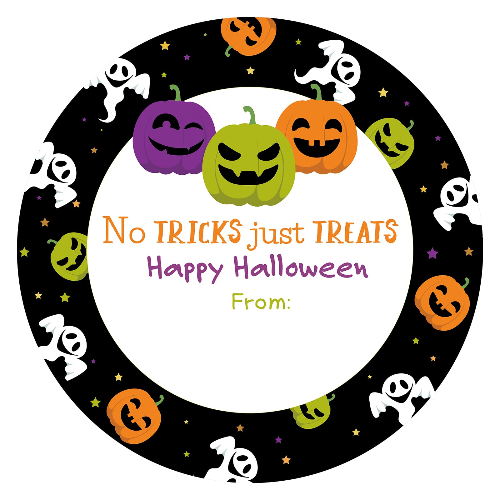Happy Halloween Stickers 2 Inch 60PCS Halloween Party Favor Stickers