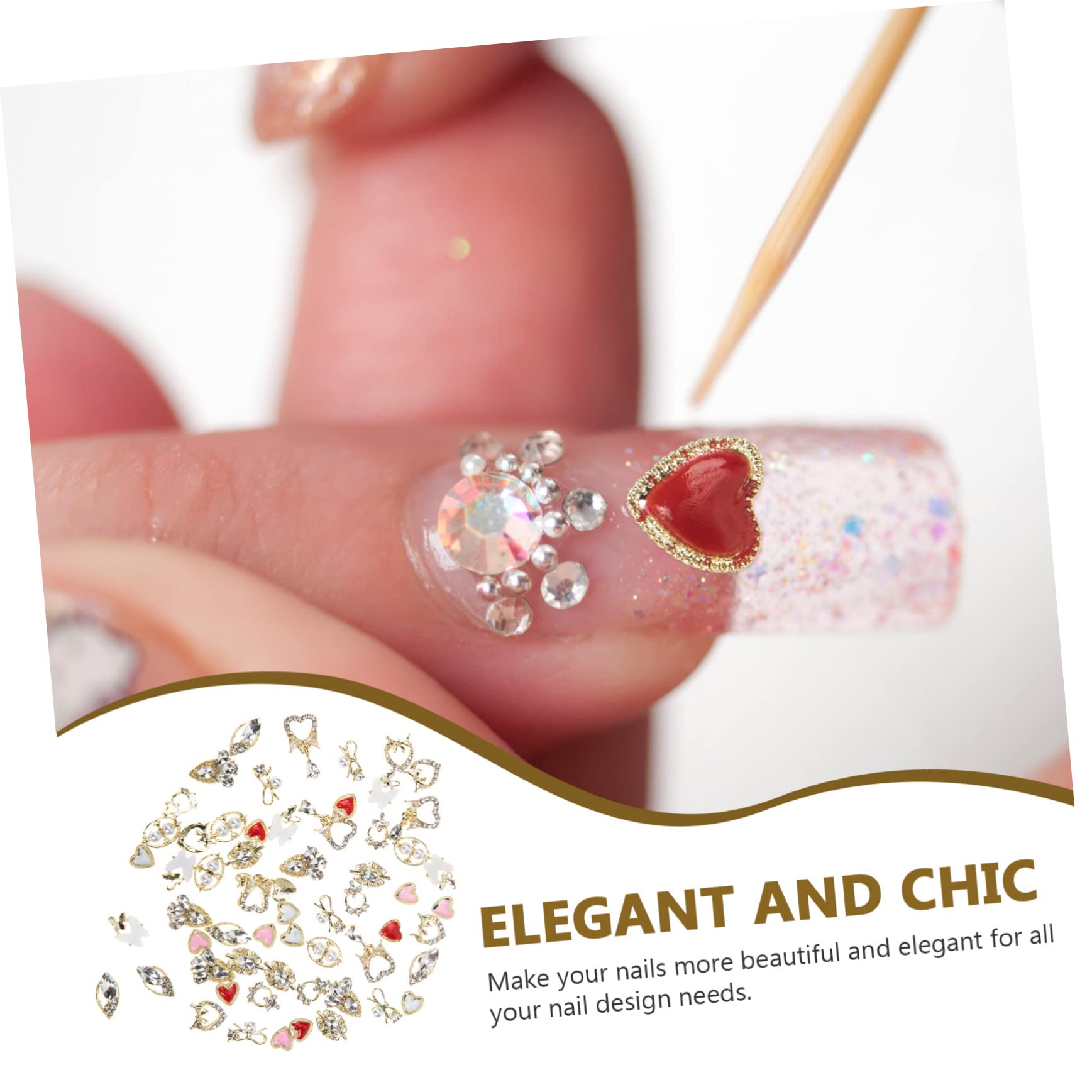 VICASKY 3 Set Decorazioni Unghie Kawaii Charms Per Manicure Te Accessori Leggeri E Durevoli Per Design Unghie Raffinati 60 Pezzi*3