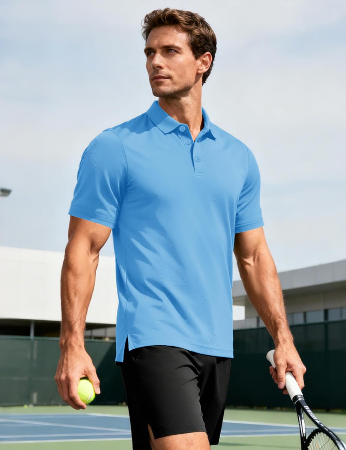 MAGCOMSEN Mens Polo Shirts Short Sleeve Moisture Wicking Performance Collared Shirt Athletic Casual Golf Polos - Image 3