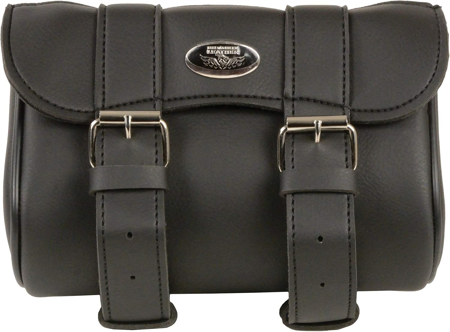 Milwaukee Leather SH62501 Black Small PVC Curved Flap Motorcycle Tool Bag - One Size